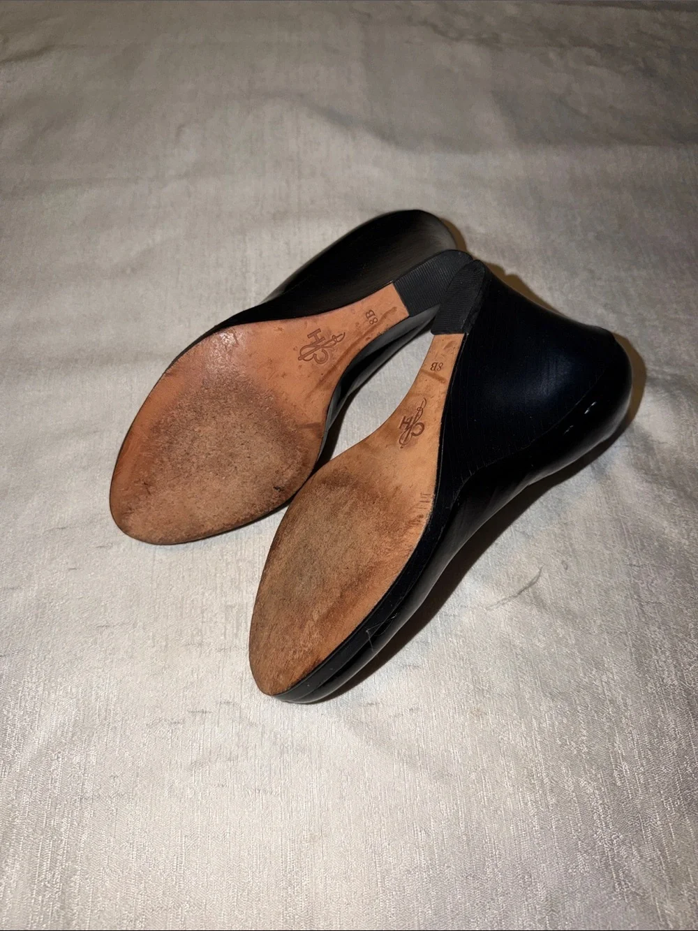 Cole Haan Black Patent Leather Classic Wedges